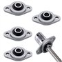 Lot de 4 blocs de roulement en alliage de zinc 8 mm pour systèmes de convoyeur de machines