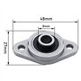 Lot de 4 blocs de roulement en alliage de zinc 8 mm pour systèmes de convoyeur de machines