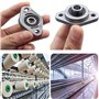 Lot de 4 blocs de roulement en alliage de zinc 8 mm pour systèmes de convoyeur de machines