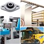 Lot de 4 blocs de roulement en alliage de zinc 8 mm pour systèmes de convoyeur de machines