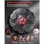 yorraka Machine de Boxe Musicale Adulte - 9 Vitesses Réglables et Comptage Beatpunch Boxe Mural Musique avec Gants de Boxe - Blu