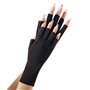 Gants de protection UV en soie glacée pour femme - Mitaines pour écran tactile - Gants de randonnée et de cyclisme (noir)