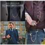 SRXWO Montre de Poche pour Homme, Montre de Poche à Quartz avec chaîne pour Hommes, Pendentif Montre de Poche avec Chiffres Roma
