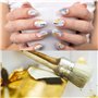 TDDL 3 Bouteilles de Flocons de Feuille d'or, Gold Leaf Feuilles Imitation d'or/d'argent/d'or Rose Flocons Dorure Metallic Foil 