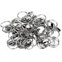 TDDL 50 Pièces Anneaux pour Rideaux, 32mm Anneau Rideau avec Pinces Acier Inoxydable Métal Anneaux Clip Rideau pour Rideaux Déco