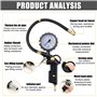 Portable Pistolet Gonfleur Pneus Voiture avec 24 Accessoires po