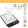 QL Balance de Cuisine Numérique,Balance Électronique en Acier Inoxydable 10KG,Suspension,Affichage LCD de Grande Taille,7 Unités