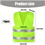 Xmart 5 Pièce Gilet Jaune Gilet Réfléchissant Pour Voiture Haute Visibilité à 360 ° Réutilisable de Sécurité Jaune Lavable Pour 