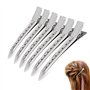 24 Pièces Pince Cheveux Pinces à Cheveux Pinces Crocodiles Cheveux Métal Alligator Barrette Boucles d'Alligator Curl Clips de Se
