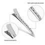 24 Pièces Pince Cheveux Pinces à Cheveux Pinces Crocodiles Cheveux Métal Alligator Barrette Boucles d'Alligator Curl Clips de Se