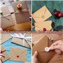 Lot de 100 enveloppes vintage en papier kraft - Format C6 (16 x 11 cm) - Avec fermeture humide - Rabat pointu sans fenêtre - Pou
