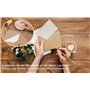 Lot de 100 enveloppes vintage en papier kraft - Format C6 (16 x 11 cm) - Avec fermeture humide - Rabat pointu sans fenêtre - Pou