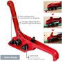 Kit de cerclage manuel avec dispositif de scellement de 100 m - Banc de cerclage 50 pièces clips pour tendeurs d'emballage en pl