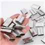 Kit de cerclage manuel avec dispositif de scellement de 100 m - Banc de cerclage 50 pièces clips pour tendeurs d'emballage en pl
