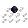 EEkiiqi Rainbow Lot de 10 paires de lunettes 3D en carton avec motif de cœurs et feux d'artifice, lumières de vacances, club, co