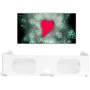 EEkiiqi Rainbow Lot de 10 paires de lunettes 3D en carton avec motif de cœurs et feux d'artifice, lumières de vacances, club, co