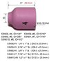 RIVERWELD Corps de Collet Diffuseur de Gaz TIG Jumbo Grand Diamètre Buses en Alumine Coupes en Céramique 45V 13N 796F 53N série 