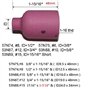 RIVERWELD Corps de Collet Diffuseur de Gaz TIG Jumbo Grand Diamètre Buses en Alumine Coupes en Céramique 45V 13N 796F 53N série 