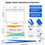 Porte Badges, Comius Sharp Lot de 50 Cartes de Supports Horizontal Badge en Plastique Transparent en étanche Protection de Vos B