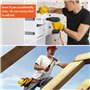 3 Pièce Cordon Porte-Outils de Sécurité Rétractables avec Mousqueton Simple et Extrémité de Boucl