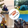 Comius Sharp Lanière à Outils, 3 Pièce Cordon Porte-Outils de Sécurité Rétractables avec Mousqueton Simple et Extrémité de Boucl