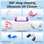 Nettoyeur Ultrasons,GuKKK 45KHz Detartreur Dentaire Ultrason UV,180ML Nettoyeur Ultrason Appareil Dentaire pour Prothèses Dentai