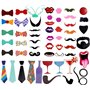 90pcs Colorés Accessoires Photobooth Masquerade Accessoires, Comius Sharp De Selfie pour La Fête - Set D'Accessoires pour Photos