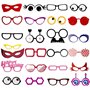 90pcs Colorés Accessoires Photobooth Masquerade Accessoires, Comius Sharp De Selfie pour La Fête - Set D'Accessoires pour Photos