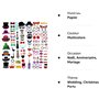 90pcs Colorés Accessoires Photobooth Masquerade Accessoires, Comius Sharp De Selfie pour La Fête - Set D'Accessoires pour Photos