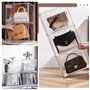 XiYee Vitrine, Boîte de Rangement Empilable et Amovible, Vitrine en Transparent avec Porte Magnétique,pour Objets de Collection,