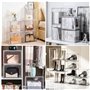 XiYee Vitrine, Boîte de Rangement Empilable et Amovible, Vitrine en Transparent avec Porte Magnétique,pour Objets de Collection,