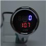 DEWIN Tachymètre, Calibre Tachymétrique 2 en 1 LED Moto Voltmètre Numérique Tachymètre Gauge Odomètre Métal Tachymètre
