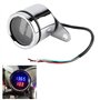 DEWIN Tachymètre, Calibre Tachymétrique 2 en 1 LED Moto Voltmètre Numérique Tachymètre Gauge Odomètre Métal Tachymètre