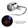 DEWIN Tachymètre, Calibre Tachymétrique 2 en 1 LED Moto Voltmètre Numérique Tachymètre Gauge Odomètre Métal Tachymètre