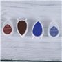 Jeu de tampons encreurs, 40 tampons encreurs pour tampons encreurs pour doigts en arc-en-ciel de forme de goutte d'eau de couleu
