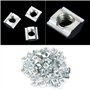50pcs M6 * 10 * 5 Écrous coulissants en T Écrous en Acier au Carbone Écrou profilé en Aluminium Écrou profilé en T F