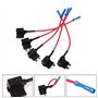 EBTOOLS pour Porte fusible Derivation pour Porte fusible Derivation 12v ATO Porte-boîtes à fusibles à Lame 5 pièces, 60 V 15A Aj