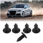Hlyjoon 100pcs clips de rivet en nylon noir, rivets attache de porte/garde-boue/pare-chocs de voiture vis de trou de 7,5 mm pous