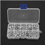 Rivets Pleins, 450pcs Rivets Pleins à Tête Plate en Aluminium Rivets M2.5 Multi-Tailles 3/4/5/6/8/10/12/16/20 mm