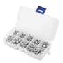 Rivets Pleins, 450pcs Rivets Pleins à Tête Plate en Aluminium Rivets M2.5 Multi-Tailles 3/4/5/6/8/10/12/16/20 mm