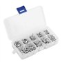 Rivets Pleins, 450pcs Rivets Pleins à Tête Plate en Aluminium Rivets M2.5 Multi-Tailles 3/4/5/6/8/10/12/16/20 mm