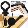 6M réglable coin pince bande sangle en nylon 4 mâchoires support de cadre photo outil de travail du bois (noir)