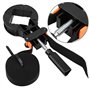 6M réglable coin pince bande sangle en nylon 4 mâchoires support de cadre photo outil de travail du bois (noir)
