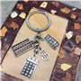 NUOBESTY Accessoires Filles Porte Clé Bonne Chance Porte-clés abaque Calculatrice Forme de Porte-clés pour Femme Homme Anneau Po