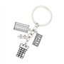 NUOBESTY Accessoires Filles Porte Clé Bonne Chance Porte-clés abaque Calculatrice Forme de Porte-clés pour Femme Homme Anneau Po
