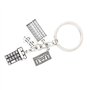 NUOBESTY Accessoires Filles Porte Clé Bonne Chance Porte-clés abaque Calculatrice Forme de Porte-clés pour Femme Homme Anneau Po