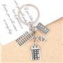NUOBESTY Accessoires Filles Porte Clé Bonne Chance Porte-clés abaque Calculatrice Forme de Porte-clés pour Femme Homme Anneau Po