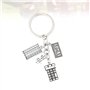 NUOBESTY Accessoires Filles Porte Clé Bonne Chance Porte-clés abaque Calculatrice Forme de Porte-clés pour Femme Homme Anneau Po