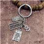NUOBESTY Accessoires Filles Porte Clé Bonne Chance Porte-clés abaque Calculatrice Forme de Porte-clés pour Femme Homme Anneau Po