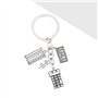 NUOBESTY Accessoires Filles Porte Clé Bonne Chance Porte-clés abaque Calculatrice Forme de Porte-clés pour Femme Homme Anneau Po